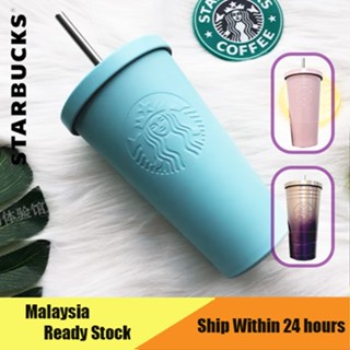 Starbucks แก้วมักสุญญากาศสเตนเลส 304 พร้อมหลอดดูด 304 473 มล.