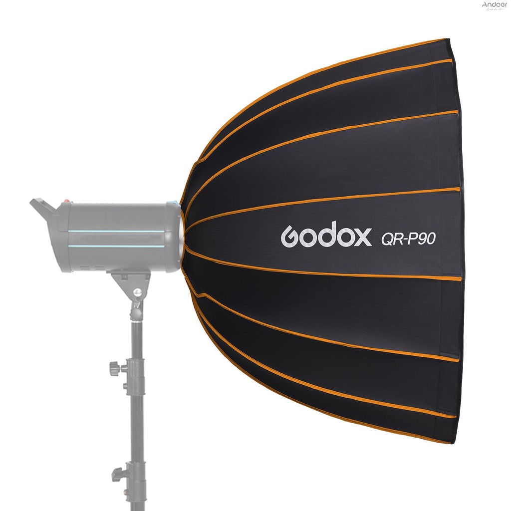 godox-ซอฟท์บ็อกซ์พาราโบลิก-กระจายแสง-ขนาด-90-ซม-พร้อมกระเป๋าจัดเก็บ-สําหรับถ่ายภาพในสตูดิโอ