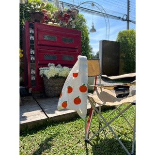 กระเป๋าสะพาย ผ้าแคนวาส   DIY Painted BAG ส้ม