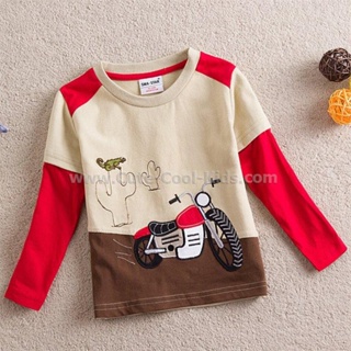 TLB-741 เสื้อแขนยาวเด็กชาย sweater ลายรถ Size-80 (9-12 เดือน)