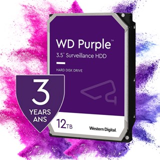 CCTV HardDisk purple ยี่ห้อ WD สำหรับกล้องวงจรปิดโดยเฉพาะ พื้นที่ 12TB. สีม่วง