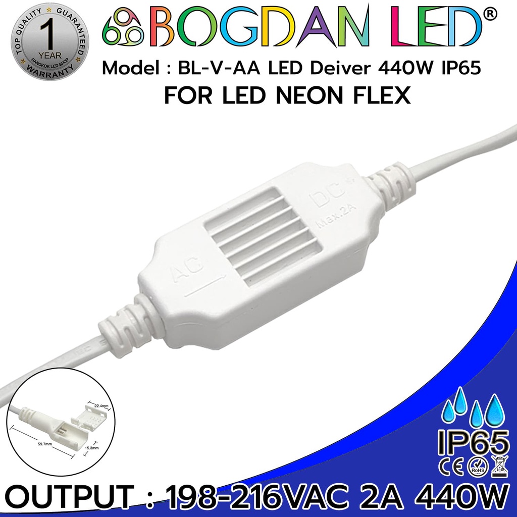 แอลอีดีไดร์เวอร์-bl-v-aa-440w-ip65-กันน้ำ-ยี่ห้อ-bogdanสำหรับ-แอลอีดี-neon-flex