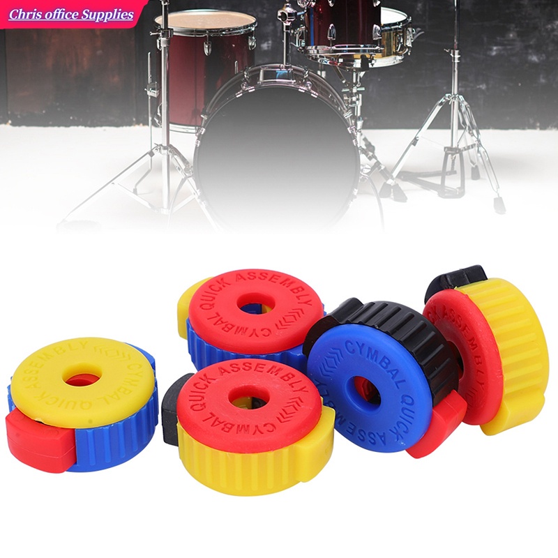 5Pcs Drum Quick Release Nut Cymbal Installation Removal Stand Screw Cap