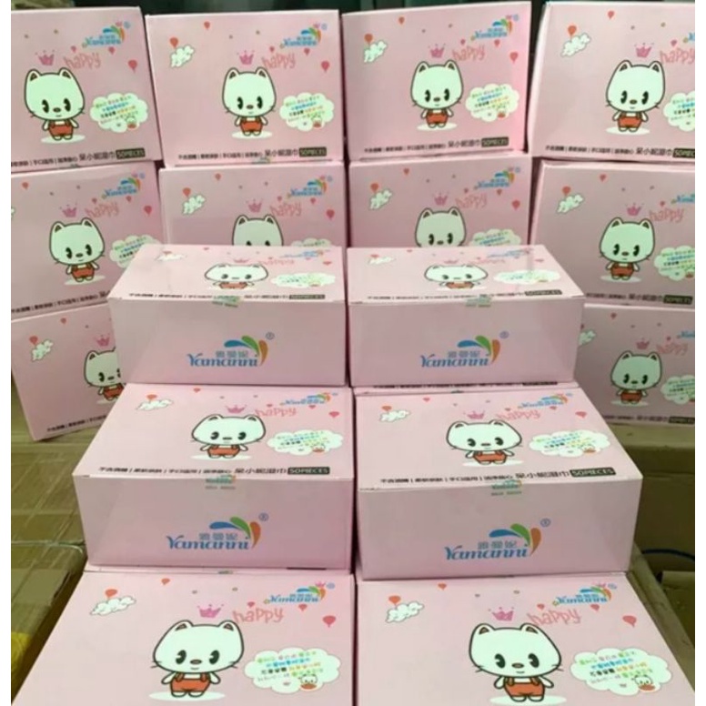 ทิชชู่เปียก-แบบพกพา-แยกซองเดี่ยวเพื่อความสะดวก-amp-สะอาด-กล่องนึงมี-50-ซอง-ของแถมจีบลูกค้า