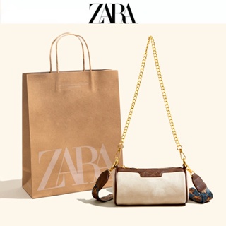 Zara กระเป๋าสะพายไหล่ ทรงกลม ขนาดเล็ก แต่งสายโซ่คล้อง แฟชั่นยอดนิยม สําหรับสตรี 2022