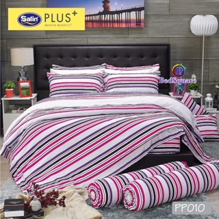Satin Plus ชุดผ้าปูที่นอน (รวมผ้านวม) พิมพ์ลาย PP010ลิขสิทธิ์แท้
