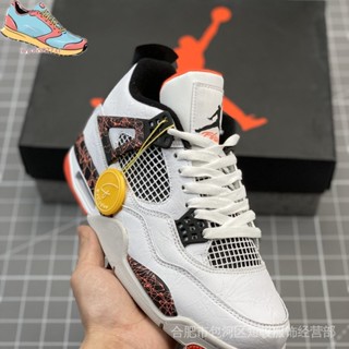 【X2】รองเท้าบาสเก็ตบอล N8866k Air Jordan 4 Retro OG "Hot Lava" AJ4 Joe 4 N8866K Couple N8866K สีขาว สําหรับผู้ชาย ผู้หญิง ODQK