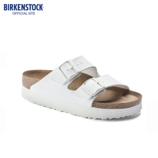 BIRKENSTOCK Arizona Grooved BF White VEG รองเท้าแตะ ผู้หญิง สีขาว รุ่น 1018581 (narrow)