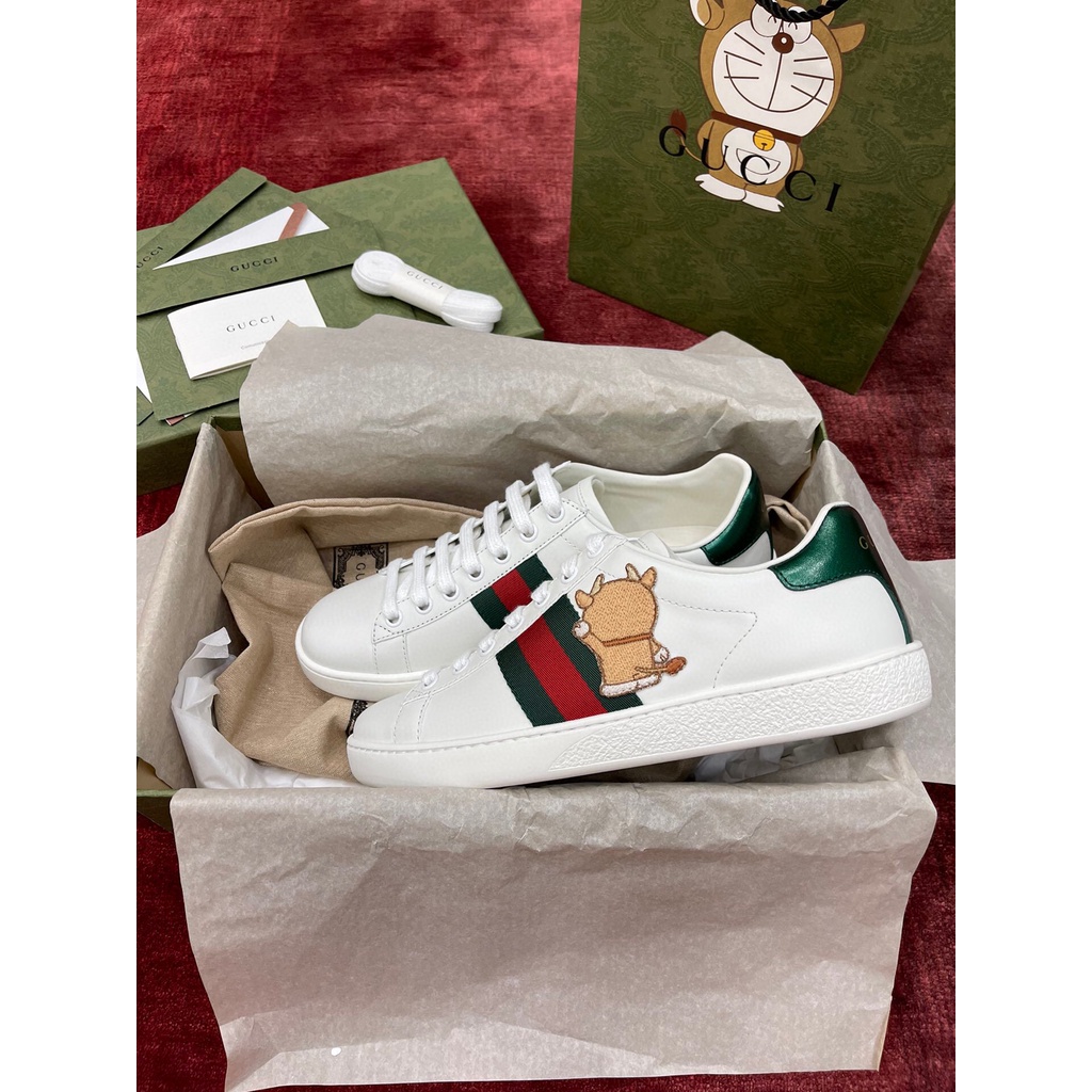 พรี-ราคา4400-gucci-ace-sneakers-หนังแท้-รองเท้ากีฬา38-45