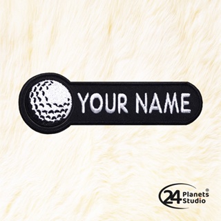 🔥New ตัวรีดป้ายชื่อ กอล์ฟ Golf ball by 24PlanetsStudio  - ตัวรีดปักชื่อ (สั่งทำ)