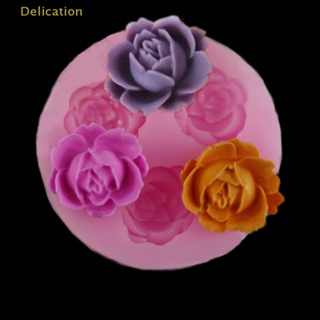 [Delication] แม่พิมพ์ซิลิโคน ลายดอกกุหลาบ 3d สําหรับทําเค้กช็อคโกแลต น้ําตาล เบเกอรี่