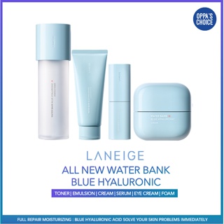 (แท้/พร้อมส่ง) ลาเนจ Laneige ALL NEW WATER BANK BLUE HYALURONIC (โทนเนอร์เอสเซนซ์โทนเนอร์, อิมัลชันอิมัลชัน, ครีมครีม, ครีมบํารุงรอบดวงตา, เซรั่มเซรั่ม, คลีนเซอร์ทําความสะอาดผิว)