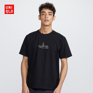 Uniqlo เสื้อยืดแขนสั้นพิมพ์ลาย สําหรับผู้หญิงและผู้ชาย