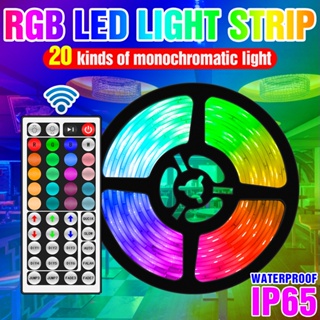 12V LED ริ้วสายไฟความหนาแน่นสูง RGB สีกันน้ำ5050บาร์ทีวีห้องนั่งเล่น Light Luminous ตกแต่ง10M