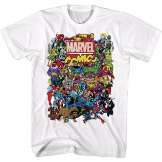 Greatest Characters Collage Marvel Comics T-Shirt เสื้อเด็กหญิง เสื้อวินเทจผญ