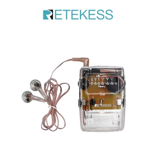 สินค้า Retekess TR624 วิทยุพกพา แบบโปร่งใส AM / FM หูฟังรองรับการปรับแต่งตัวชี้ สำหรับคู่มือ พิพิธภัณฑ์ การประชุมของศาสนจักร