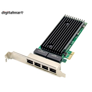 ชิปการ์ดเครือข่ายเซิร์ฟเวอร์ PCI-E 4 พอร์ต RJ45 1X PCIe X1 Intel 82576 10 100 1000Mbps