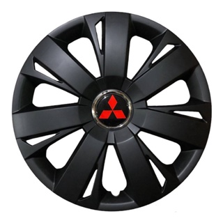 Wheel Cover ฝาครอบกระทะล้อ มี สีดำ ขอบ R 15 นิ้ว ลาย MITSUBISHIแดง wc7 (1 ชุด มี 4 ฝา) **มาร้านนี่จบในที่เดียว**