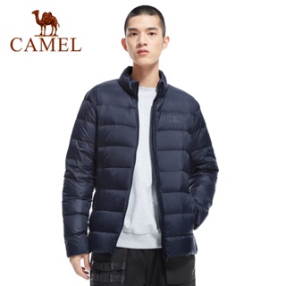 Camel ผู้ชาย กีฬา น้ําหนักเบา เสื้อแจ็คเก็ต คอปกตั้ง เสื้อวอร์ม สบาย ๆ