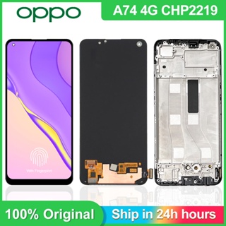 ทดสอบแล้ว 100% 6.43&amp;#39;&amp;#39หน้าจอสัมผัส LCD แบบเปลี่ยน สําหรับ Oppo A74 4G CPH2219 Oppo A74 4G