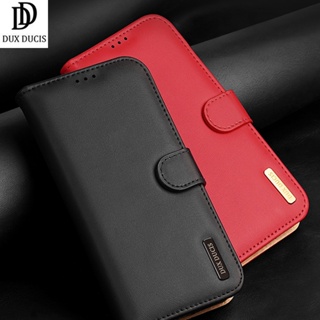 เคสหนัง PU ฝาพับ กันกระแทก พร้อมช่องใส่บัตร สําหรับ Samsung Galaxy S21 Ultra S21+ DUX DUCIS