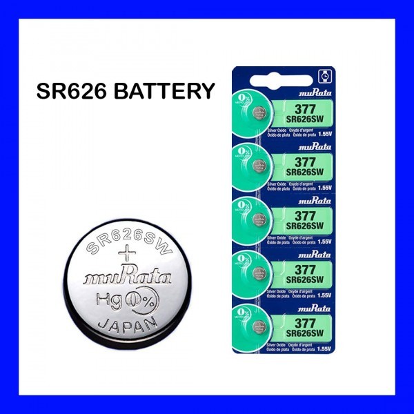 ถ่านกระดุม-murata-377-sr626sw-ของแท้-silver-oxide-battery-1-55v-coin-made-in-japan-พร้อมส่ง