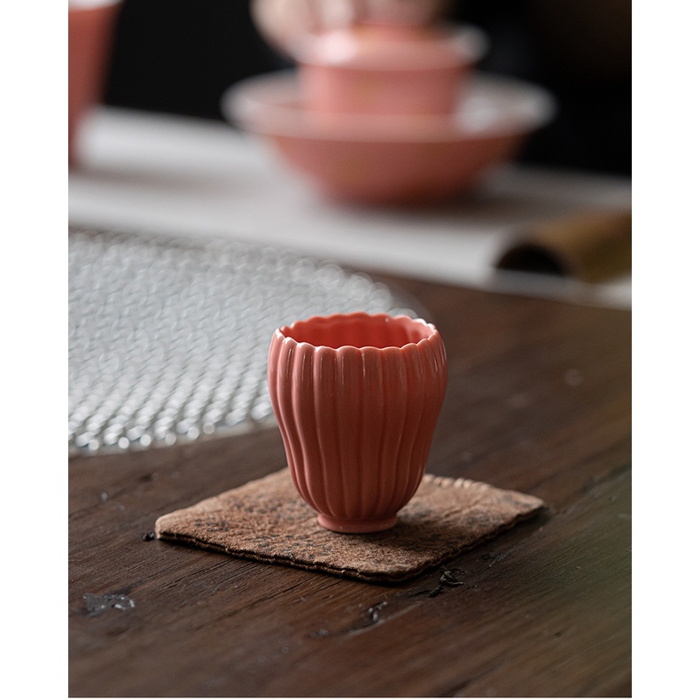ชุดถ้วยชาเซรามิค-ลายมะกรูด-สีชมพู-สําหรับผู้หญิง-a037