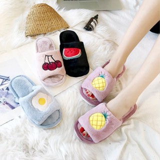 [พร้อมส่งจากไทย⛵🎆] รองเท้าแตะลายผลไม้ ใส่ในบ้าน สลิปเปอร์ slippers รองเท้าผู้หญิง น่ารักมาก 🚚