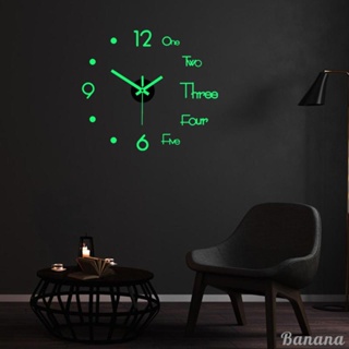 [ สติกเกอร์นาฬิกาดิจิทัล 3D เรืองแสง ไร้กรอบ ไร้เสียง ใช้แบตเตอรี่ 40 ซม. สไตล์โมเดิร์น DIY สําหรับติดตกแต่งผนังบ้าน ออฟฟิศ