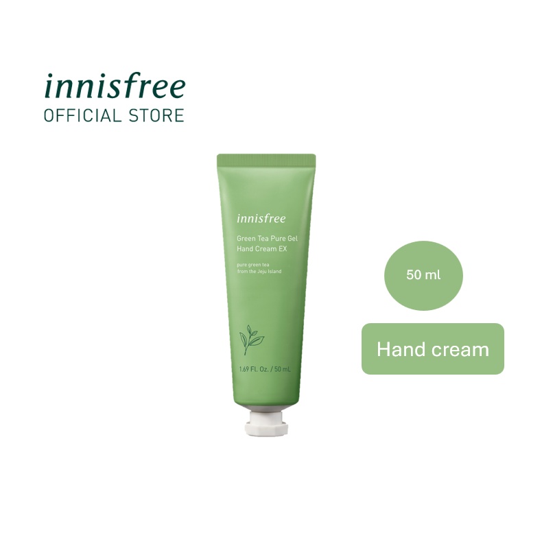 innisfree Green tea gel hand cream EX 50 ml อินนิสฟรี ครีมบำรุงมือ กลิ่นชาเขียว 50 มล Shopee