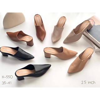 ภาพหน้าปกสินค้าNiwa shoes รองเท้าสตรี ส้นสูง รหัสH-550 หนัง pu นิ่มใส่สบาย ส้นสูง 2.5นิ้ว ที่เกี่ยวข้อง