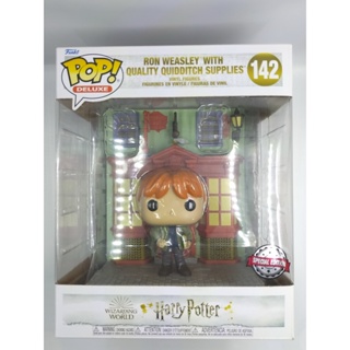 Funko Pop Deluxe Harry Potter - Ron Weasley with Quality Quidditch Supplies [6 นิ้ว] #142 (กล่องมีตำหนินิดหน่อย) แบบ 1