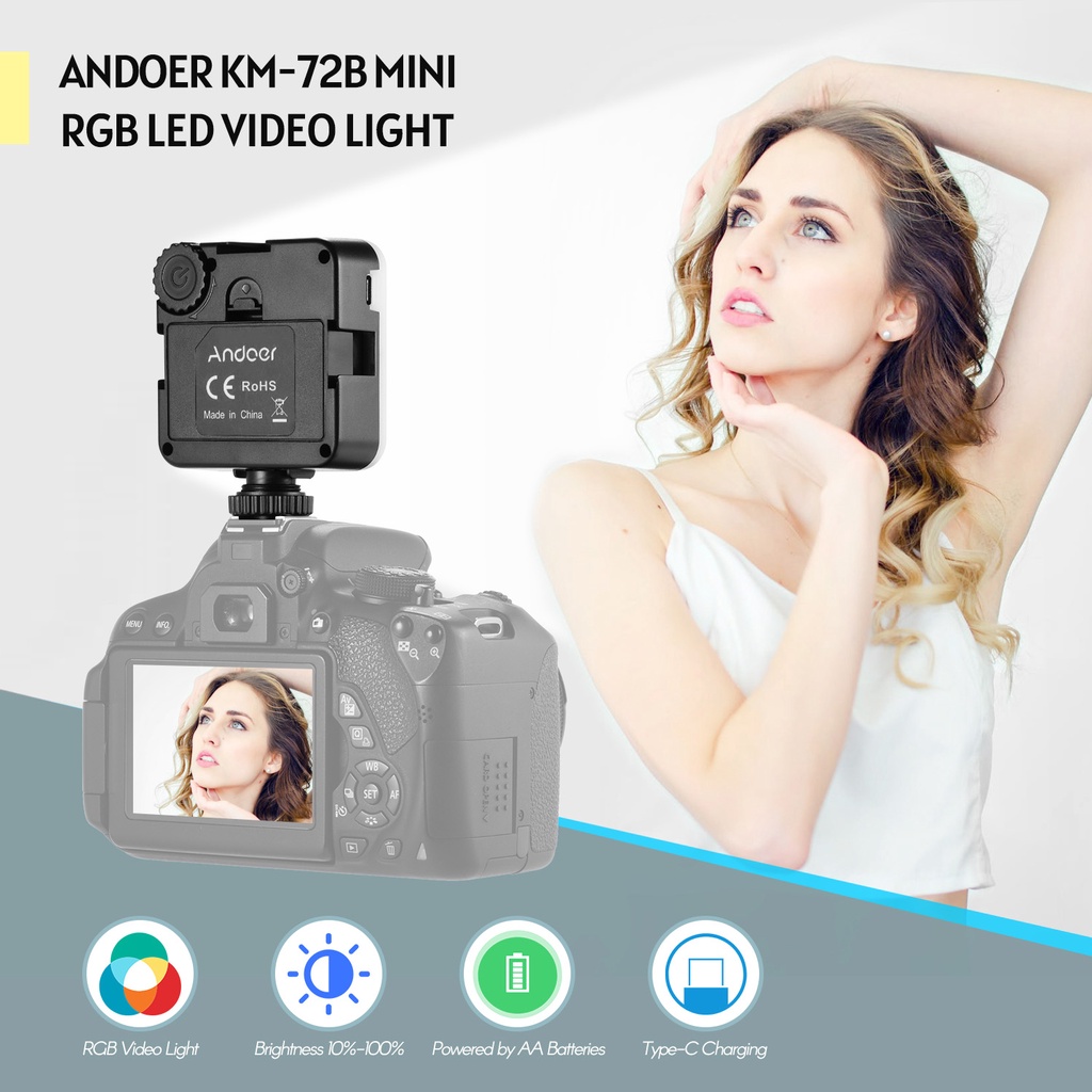 andoer-km-72b-mini-led-video-light-rgb-color-multifunctional-led-on-camera-fill-in-light-with-cold-shoe-and-type-c-power-port-adjustable-color-temperature-compatible-with-nik