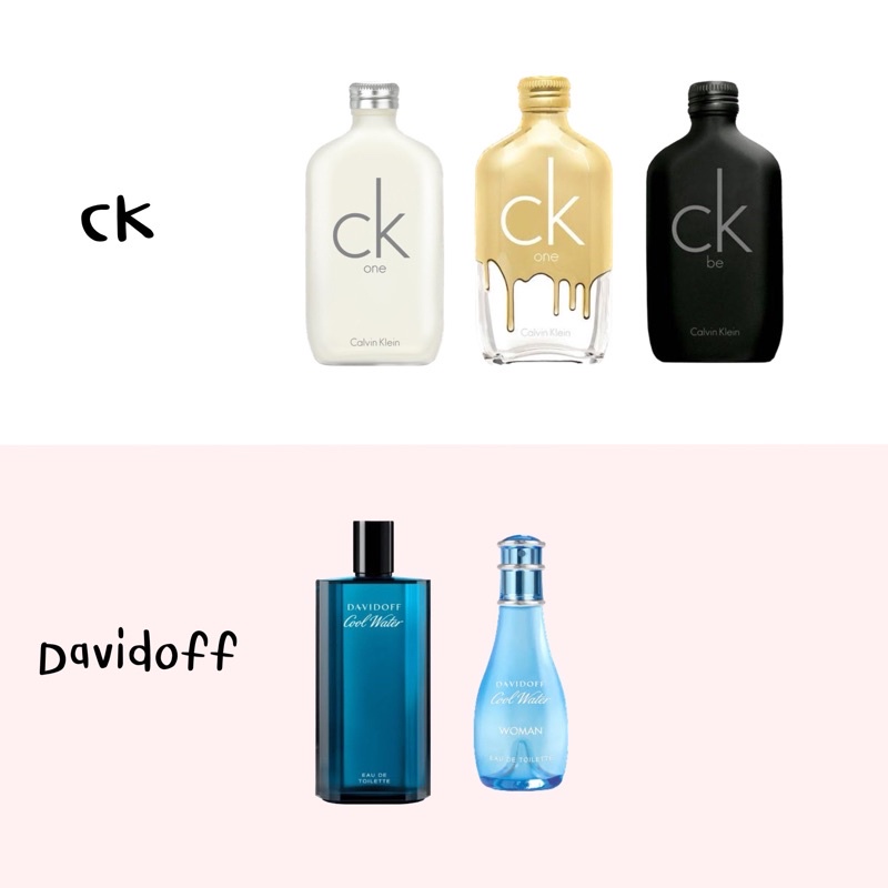 ราคาและรีวิว(น้ำหอมแบ่งขาย) รวมทุกกลิ่นของ CK, Davidoff