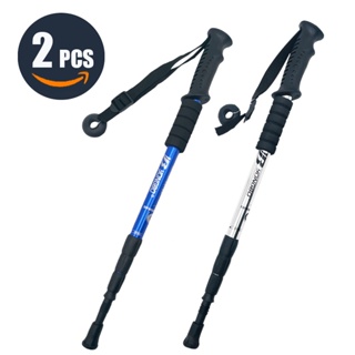 Walking Adjustable Trekking Pole Anti Shock Ultra Light Alpinism Poles Telescopic Ultralight Hiking Travel Non-slip Stic