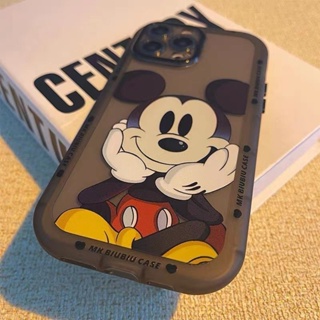 Cute Cartoon Mickey Apple 11 Phone Case Iphone13 Transparent 12Promax Lens All-Inclusive 7/8P Soft Case NQ4B