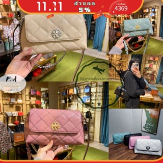 F.A ว่าแท้100% TORY BURCH WIlla clutch bag กระเป๋าสะพายไหล่เพชรบาแกตต์ มาพร้อมสายสะพาย2ข้าง 301