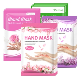 PUTIMI 30packs Collagen Hand Mask Glove Anti-Aging Moisturizing Mask Exfoliating Smoothing Whitening Hand Gloves Skin Ca