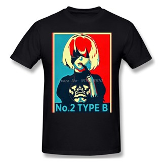 T-Shirt For Men Nier Automata 2B Tri-blend Cotton NieR Automata T Shirt Funny Anime Men Tee Streetwear Harajuku เสื้อยืด