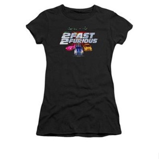 2 Fast 2 Furious - Logo Womens T-Shirt เสื้อยืดวินเทจ เสื้อสาวอวบ เสื้อยีด