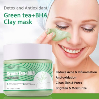 Green Tea and Salicylic Acid Green Clay Mask, Deep Cleansing Blackhead Clay Mask, Wrinkle, Blackhead, Pore, Acne Purifyi