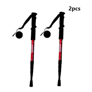 2pcs Hiking Accessories Walking Stick Cane Trekking Poles Telescopic Baton For Elderly Telescoping Sticks  Poles Walking