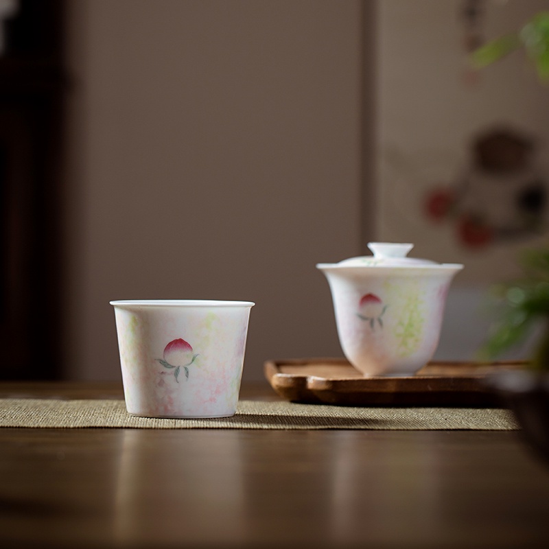 a045-ถ้วยชาเซรามิค-ผงพีช-สไตล์ญี่ปุ่น-สําหรับผู้หญิง