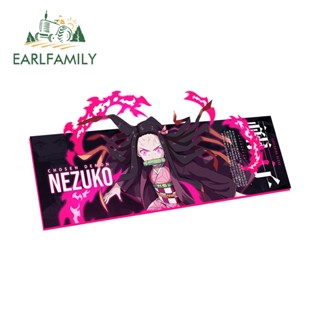 Earlfamily สติกเกอร์ไวนิล ลายกราฟิก Demon Slayer Kamado Nezuko 13 ซม. สําหรับติดตกแต่งรถยนต์