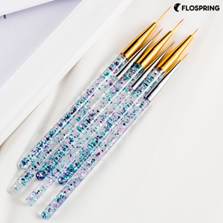 Flospring ปากกาแกะสลักเล็บอะคริลิค แบบบางพิเศษ DIY สําหรับผู้หญิง 3 ชิ้น