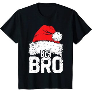T-Shirt เสื้อยืดผ้าฝ้ายพิมพ์ลาย Brother Big Christmas ซานต้าสําหรับครอบครัว ชุดคริสต์มาสใหม่