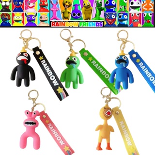 Hot Game Roblox Rainbow Friends Keychain Toy Cartoon Key Ring Bag Pendant Kids Babys Fan Birthday Xmas Gifts