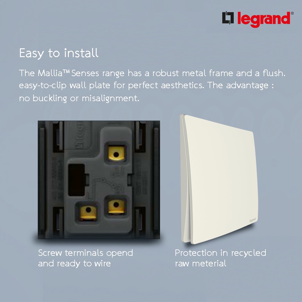 legrand-สวิตช์ทางเดียว-2ช่อง-สีขาว-มีไฟ-led-2g-1w-16ax-illuminated-switch-mallia-senses-matt-white-281012mw-bticino