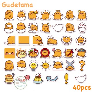 สติ๊กเกอร์ Gudetama 360 กุเดทามะ 40ชิ้น น้องน่ารักมาก ไข่ขี้เกียจ ไข่ ขี้เกียจ ไข่เจียว เหลือง ไข่เจียว ญี่ปุ่น คิตตี้