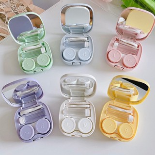 กล่องเก็บคอนแทคเลนส์ ทรงสี่เหลี่ยม แบบพกพา DIY